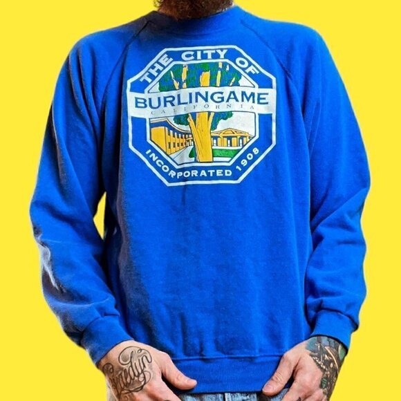 Hanes Other - Blue Vintage California Crewneck sweatshirt